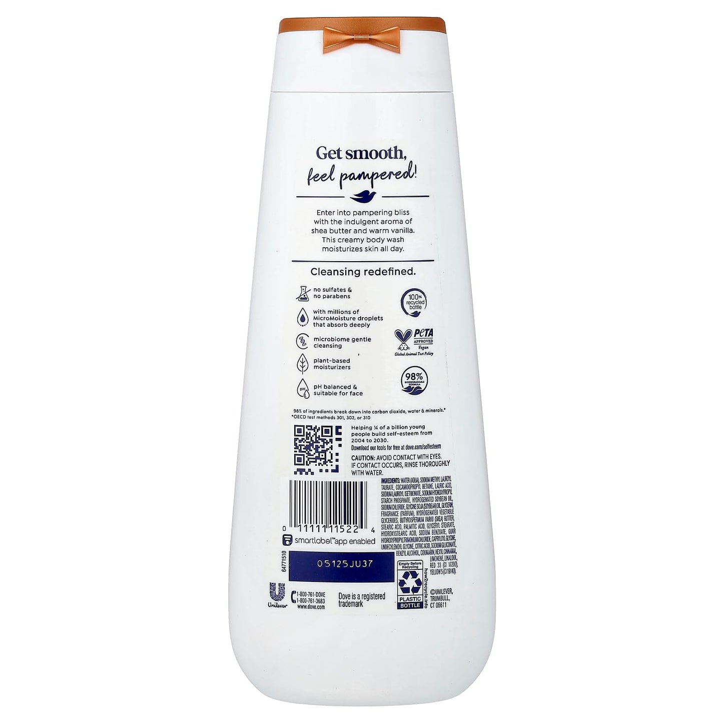 Dove Purely Pampering Nourishing Body Wash, Nutrium Moisture, Shea Butter with Warm Vanilla 20 oz Beauty & Personal Care Dove