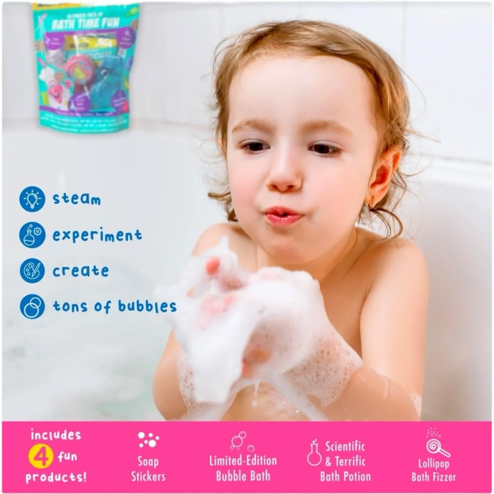 Mr Bubble Sweet Treats Bath Set, Lollipop Fizzer, Gummy Bear Bubble Bath, Bath Potion, Soap Stickers Beauty and Personal Care Mr. Bubble
