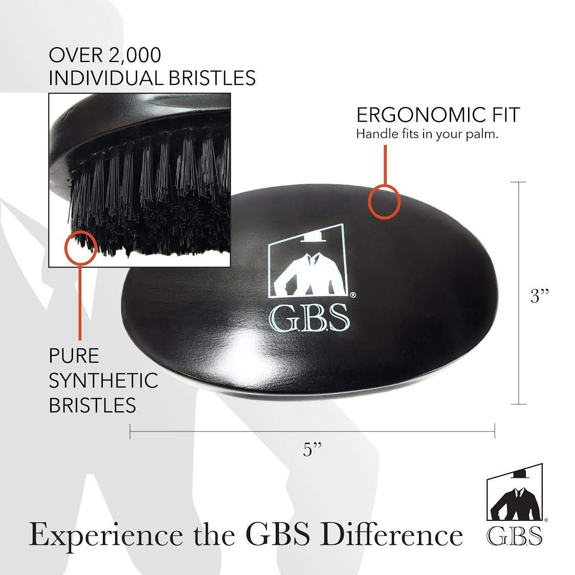 G.B.S Hair Care Set Synthetic Bristles, Handmade Foldable comb, Black Wood Beard Brush Synthetic Bristle and Pouch Beauty and Personal Care G.B.S