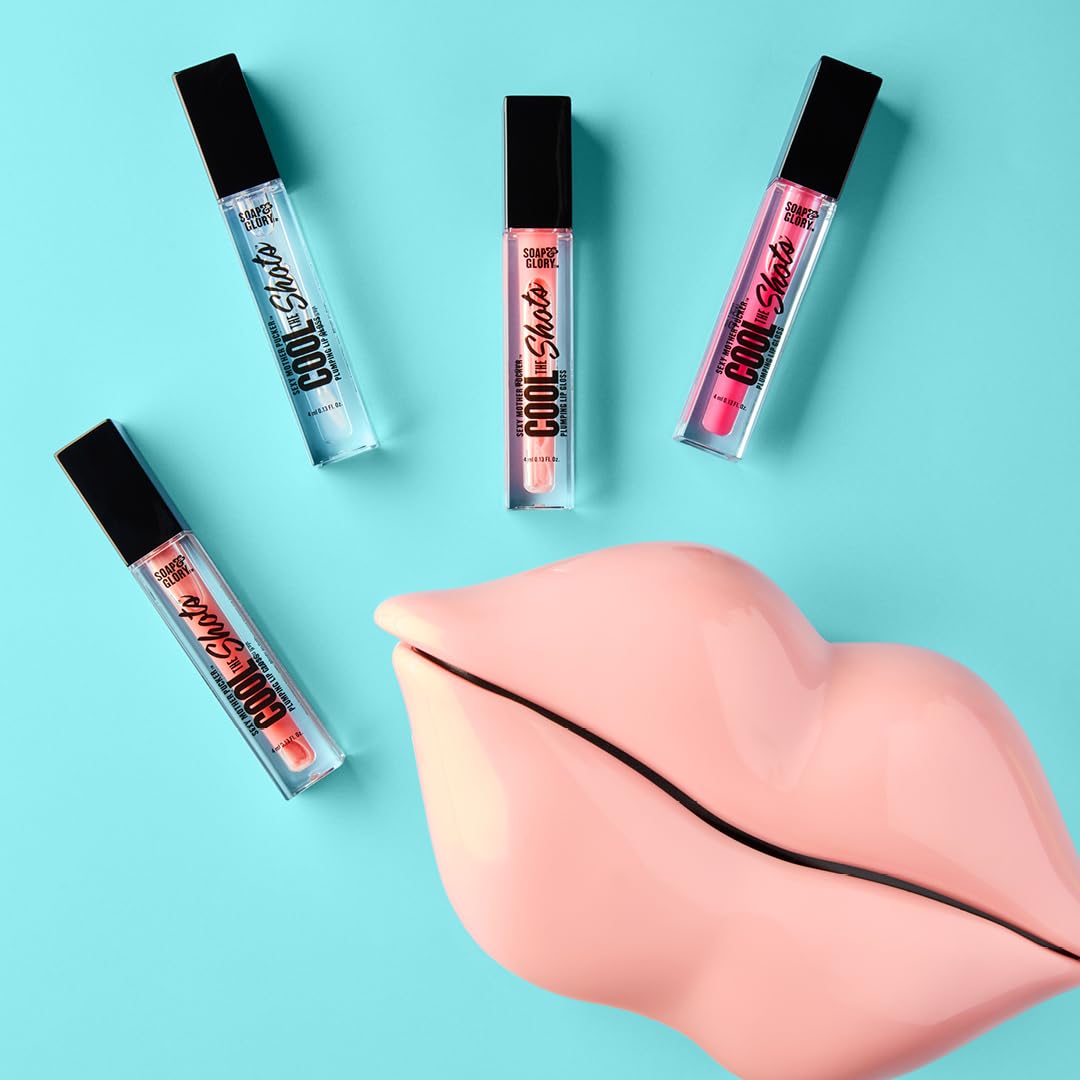 Soap & Glory SMP Cool The Shots Plumping Lip Gloss - Hydrating & Cooling Lip Plumper - Infused with Menthol & Vitamin E - High Shine, Glossy Finish Beauty and Personal Care Soap & Glory