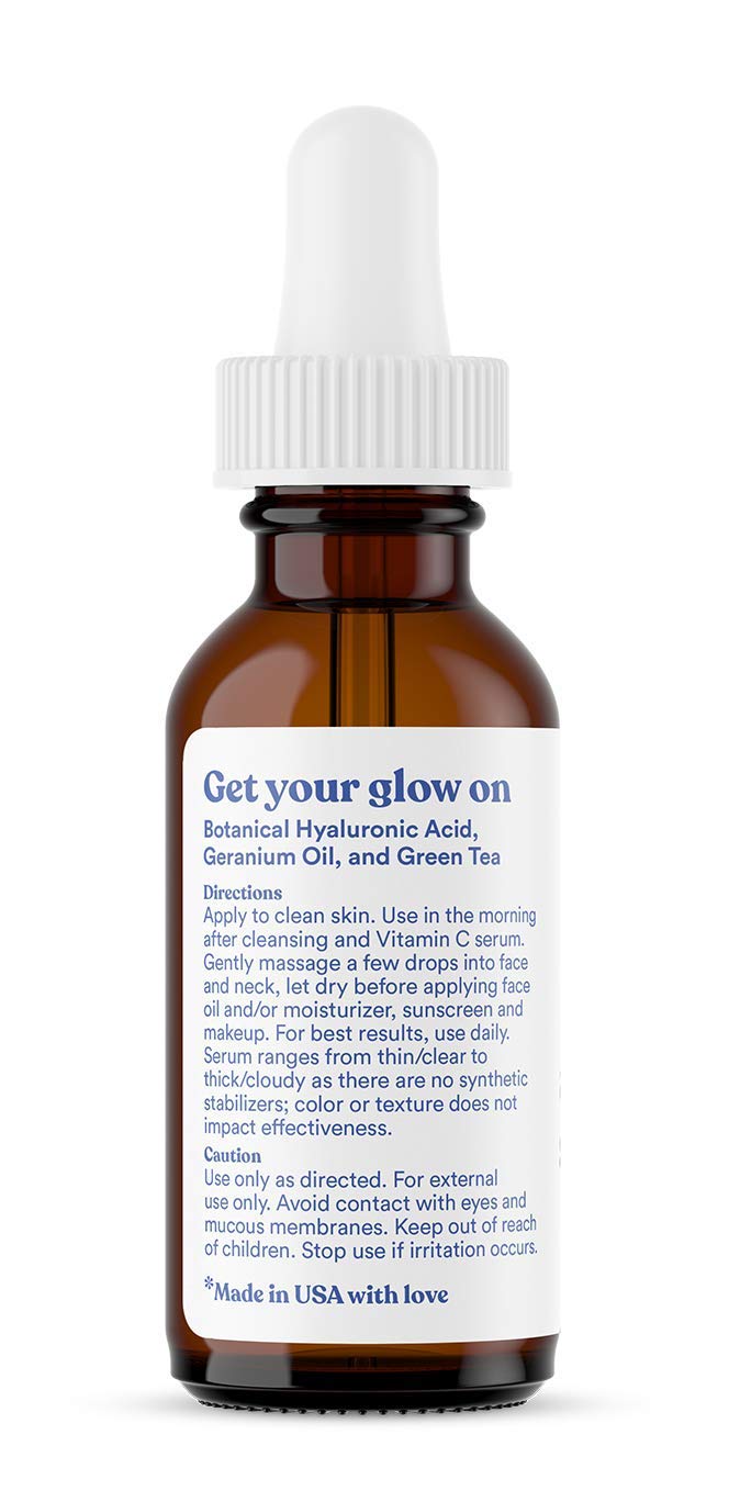 ASUTRA Hyaluronic Acid Serum for Face, 1 fl oz - Vitamin C & E, Aloe, Green Tea, Geranium & Jojoba Oil, Plumping Face Serum, Hydrating Facial Skin Beauty & Personal Care ASUTRA