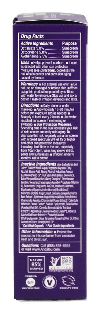 Andalou Naturals Daily Defense with SPF 18 Age-Defying Facial Lotion - 2.7 fl oz Beauty & Personal Care Andalou Naturals