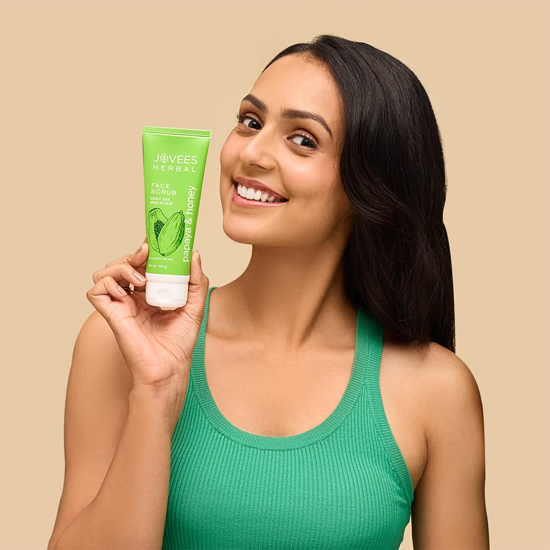 Jovees Facial Scrub - Papaya & Honey - 100gms Beauty & Personal Care Jovees