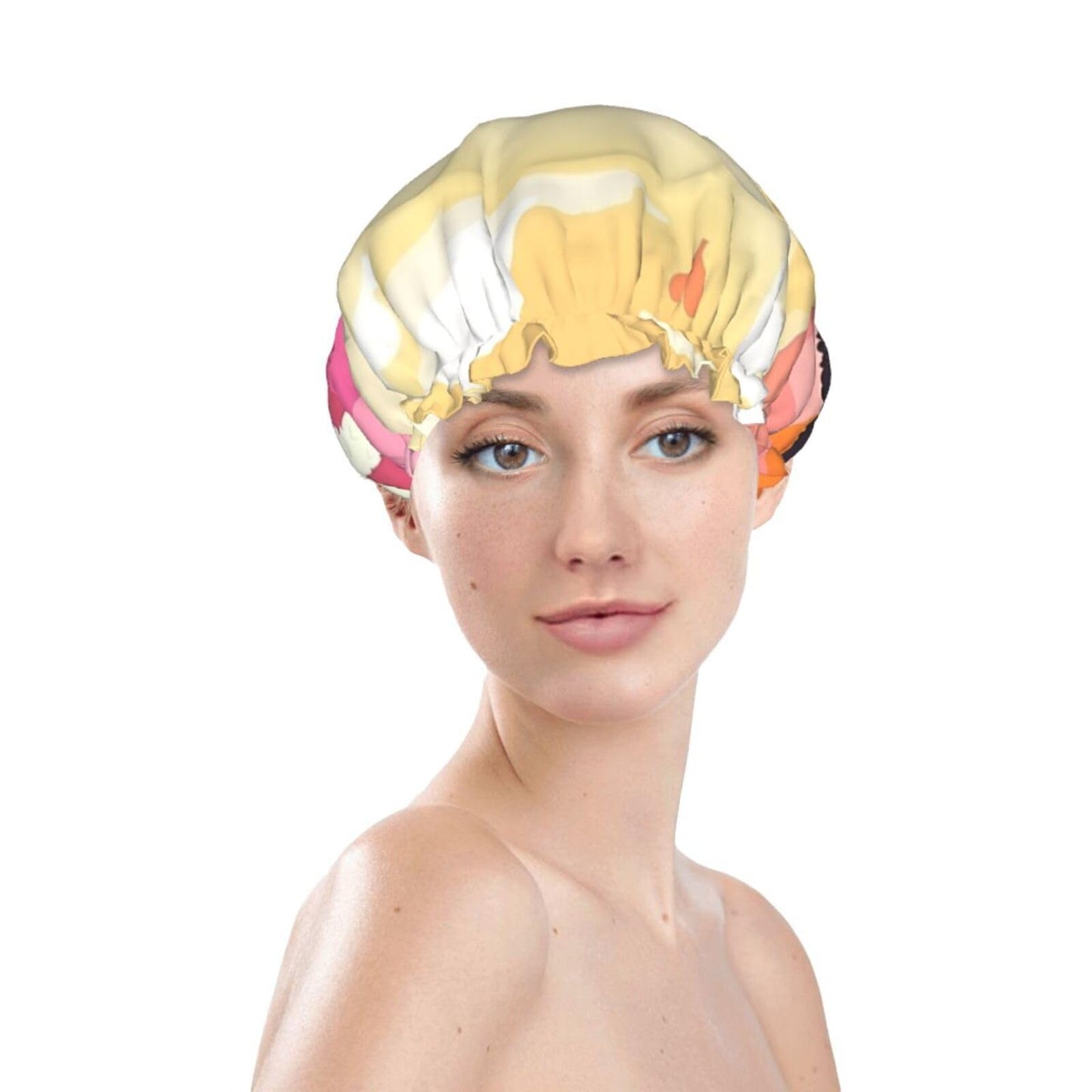 Alpacas In Love In The Mountains Shower Cap For Women Reusable Double Layers Bathing Bath Cap Hair Caps Waterproof Elastic Band Ladies Spa Salon Beauty and Personal Care GDSHJKLW