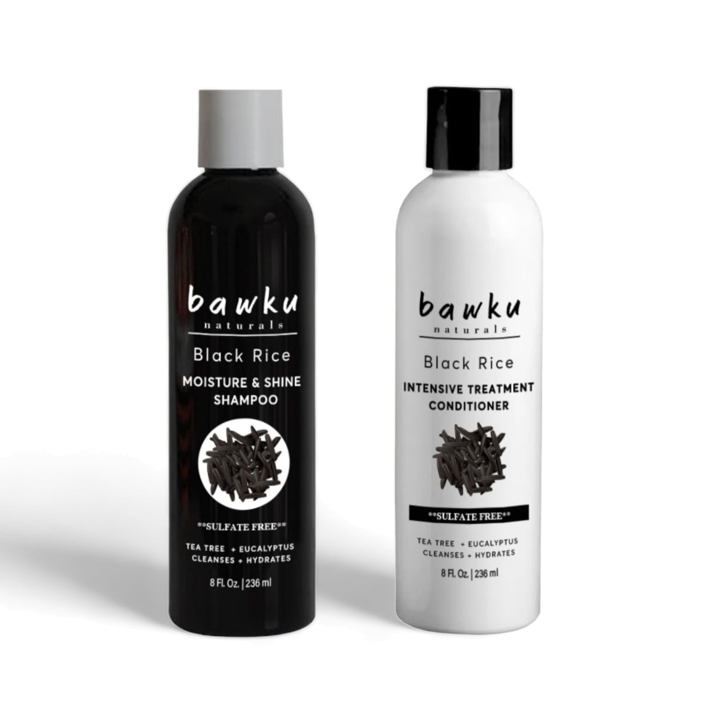 bawku naturals Black Rice Hair And Scalp Shampoo And Conditioner Set With Eucalyptus Tea Tree Castor Oil Amla Strength Growth Formula Repair Damaged Beauty & Personal Care bawku naturals
