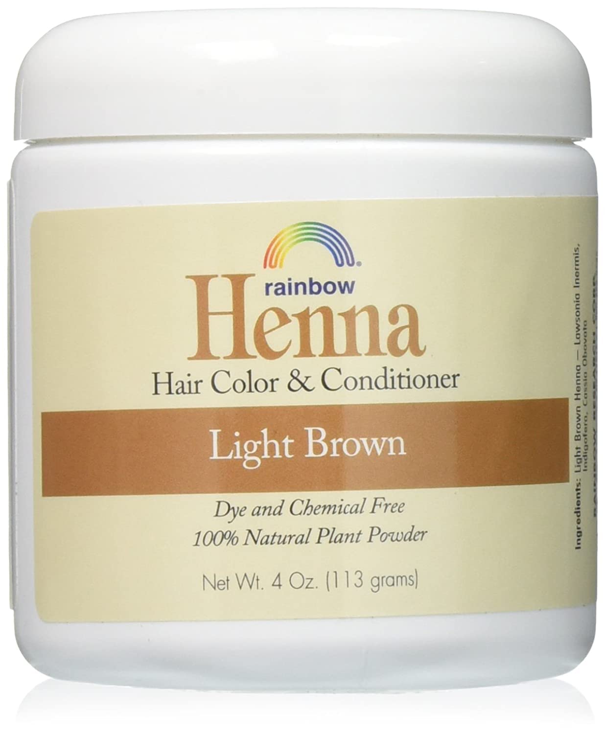 RAINBOW RESEARCH HENNA,PERSIAN LIGHT BROWN, 4 OZ Pack of 2 Beauty & Personal Care Rainbow Research