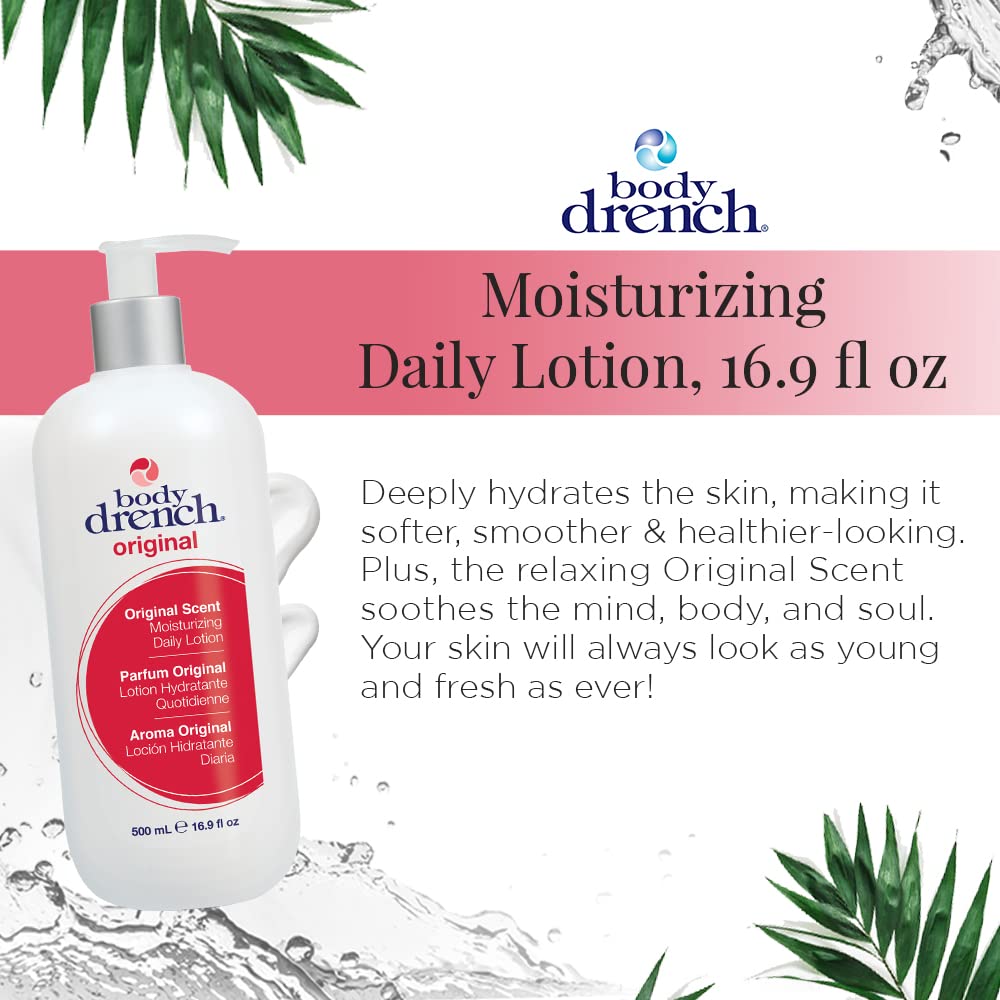 Body Drench Original Moisturizing Lotion - Hydrating Lotion with Original Scent for Soft, Smooth Skin, 16.9 fl oz, 2 Pack Beauty & Personal Care Body Drench