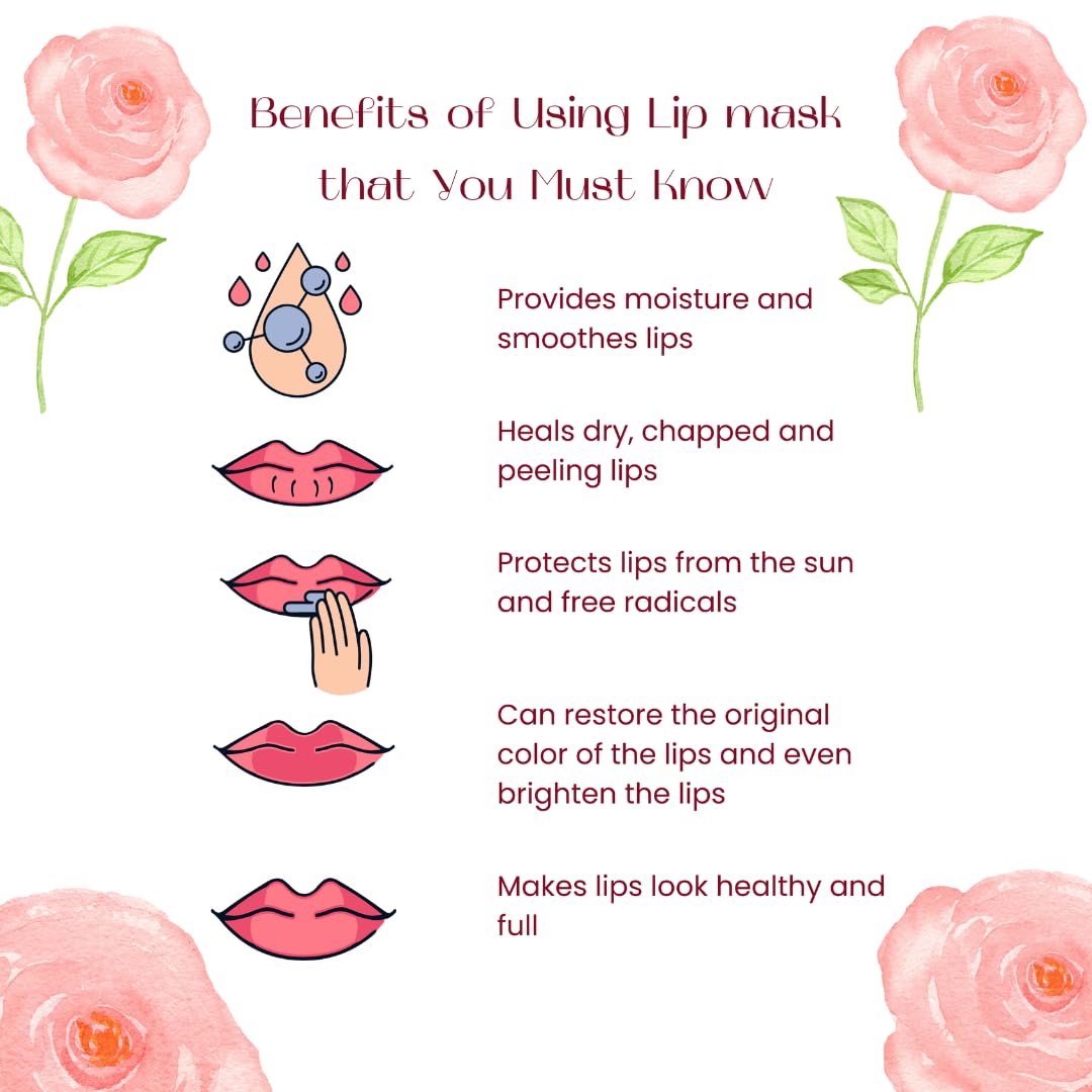 Nourishing & Repairing Overnight Lip Mask, Lip balm Vegan Deep Hydration with Mineral-Rich Formula, Waterproof.35oz (Rose, flavor) Beauty and Personal Care BIOTYFACEPRO SKINCARE