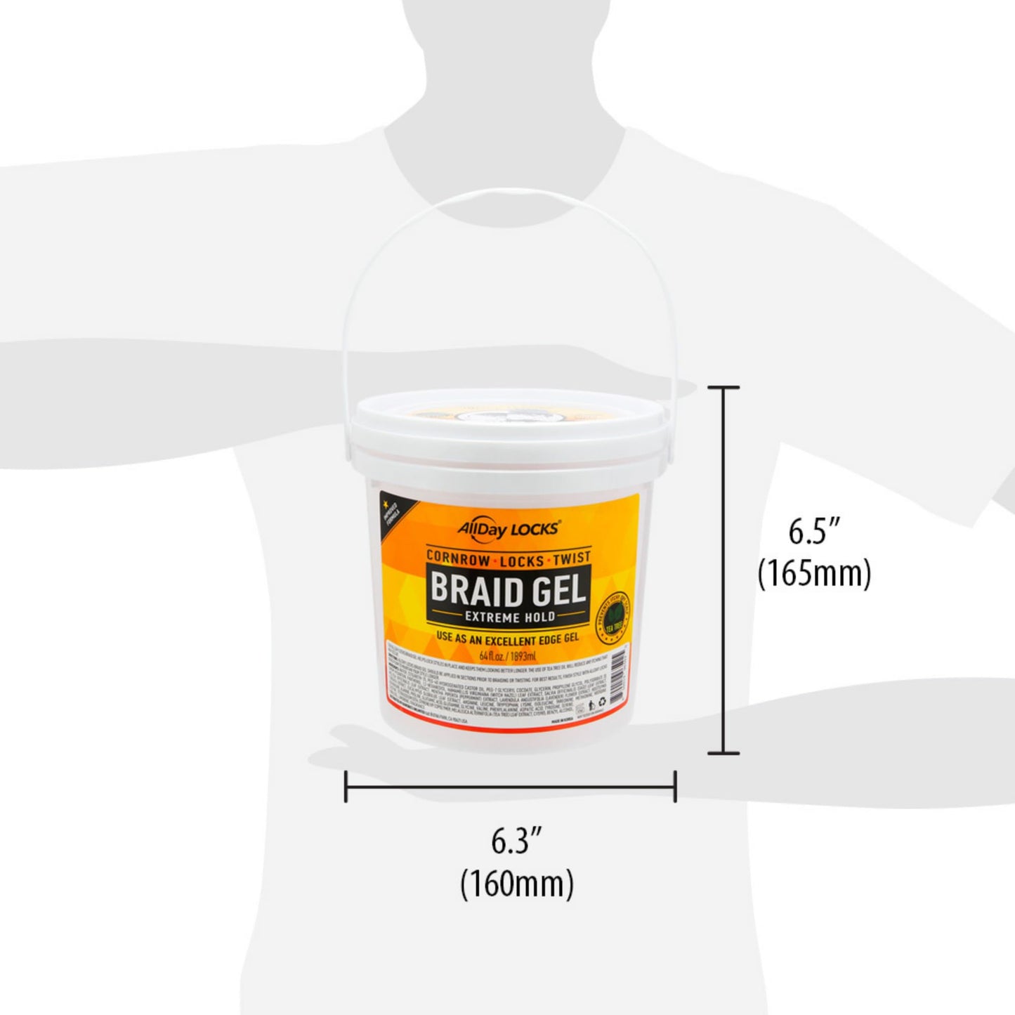 AllDay Locks Braid Gel Extreme Hold - Braiding Gel for Cornrows, Locks, & Twisting, Moisturizing Edge Control for Women and Men, Natural Formula Beauty & Personal Care AllDay Locks