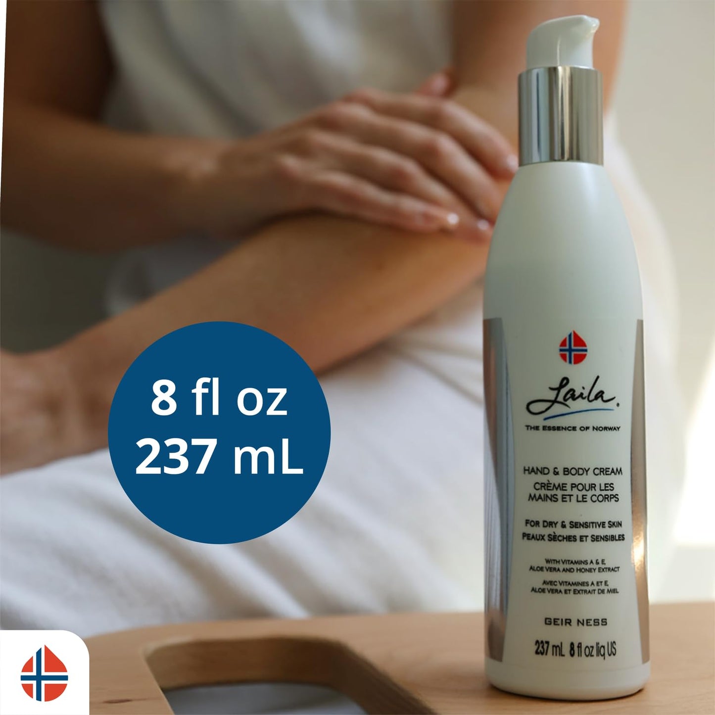 Geir Ness Laila Hand & Body Cream - Skin Moisturizing and Nourishing Formula for Soft and Smooth Hands - Vitamin A & E, Aloe Vera and Honey Extract Beauty & Personal Care Geir Ness
