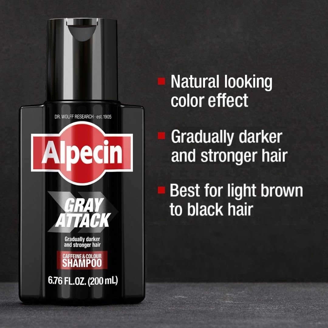 Alpecin Gray Attack Black Hair Dye Color Shampoo
