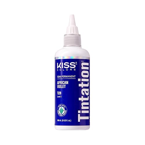 Kiss Tintation Semi-Permanent Hair Color Treatment 148 mL (5 US fl.oz) (African Violet) Beauty & Personal Care Red By Kiss