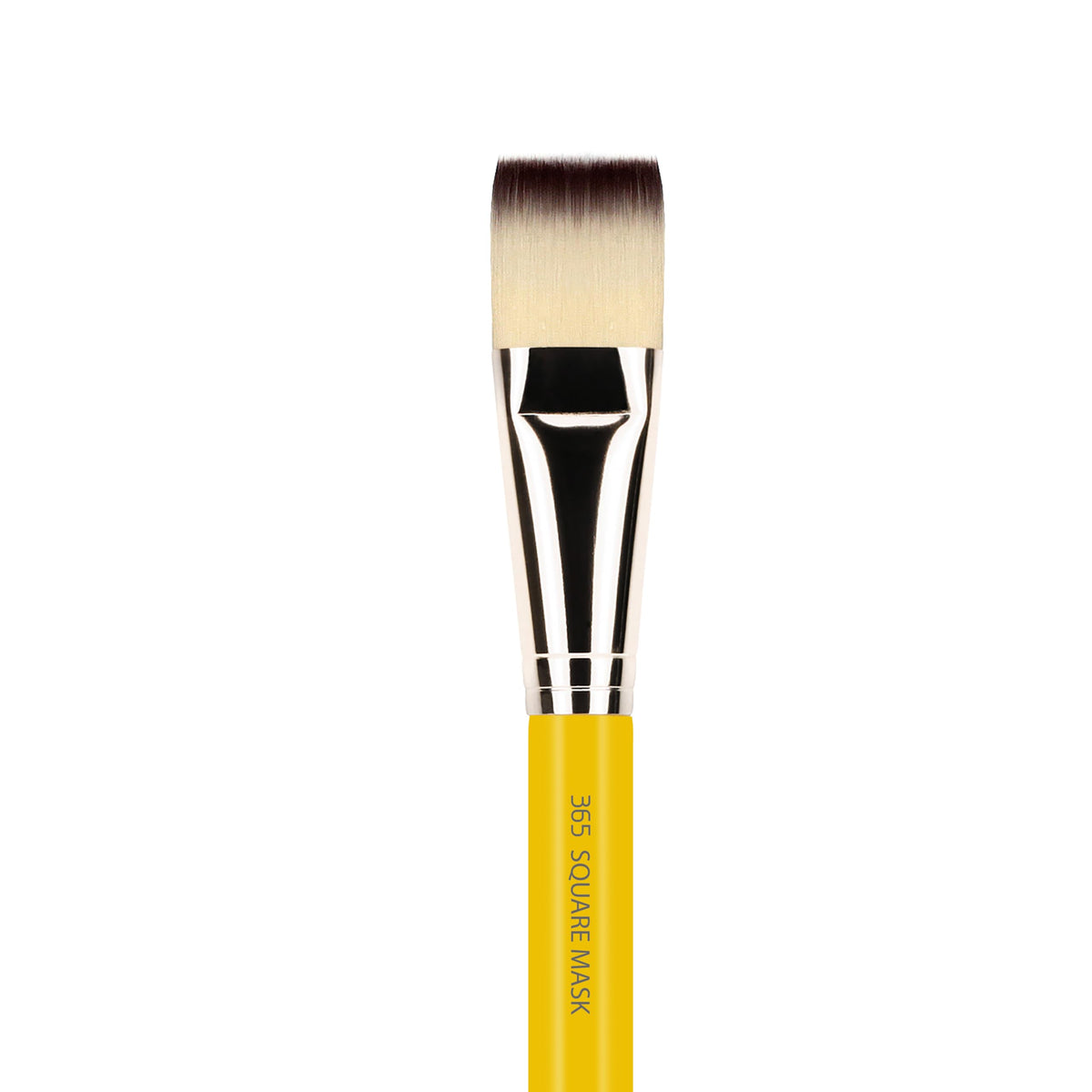 Bdellium Tools Professional Makeup Brush - Studio Series 365 Square Mask - With Soft Synthetic Fibers, For Applying Face Masks (Yellow, 1pc)