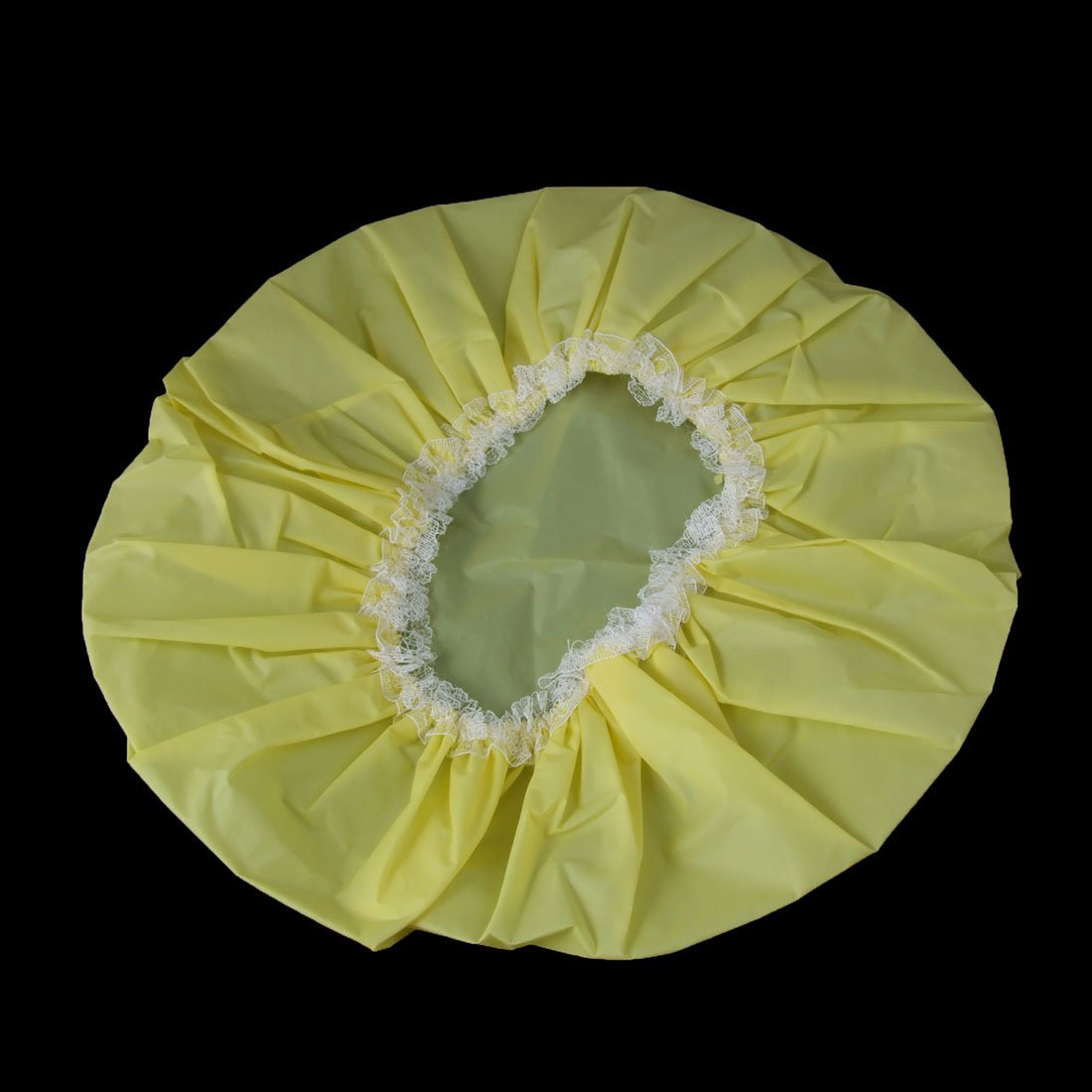 Ruilogod Elastic Lace Hem Yellow Water Resist Bathing Shower Cap (id: 7aa e09 023 aac d6b Beauty and Personal Care Ruilogod