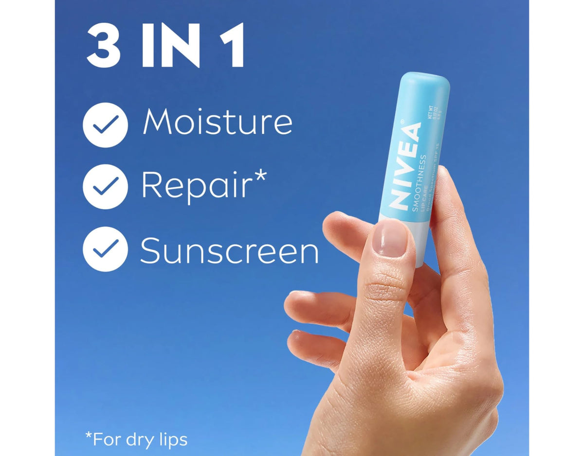 NIVEA Smoothness Lip Care SPF 15, 0.17 oz (Pack of 3) Beauty & Personal Care NIVEA