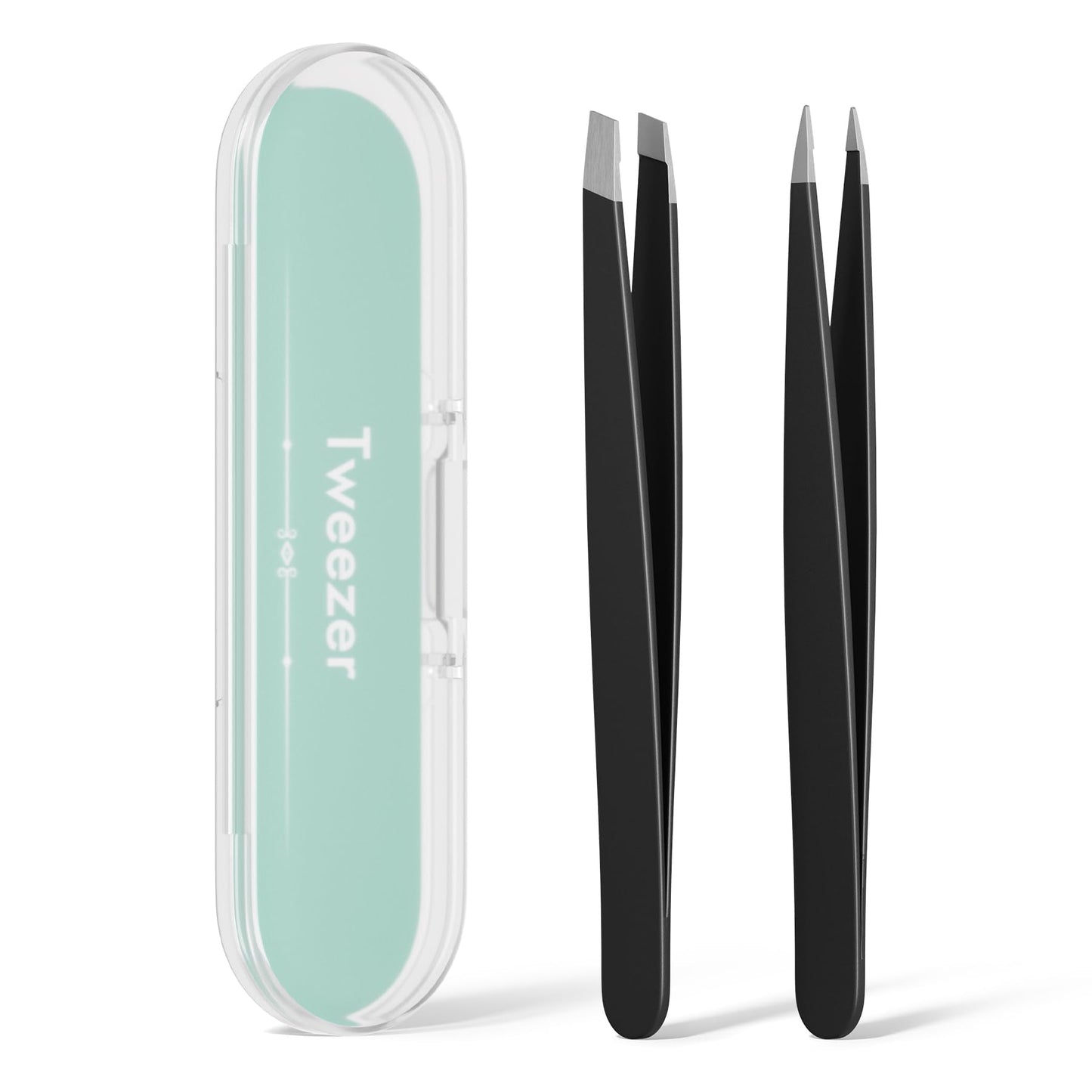 EZ2LIVE Tweezers for Women Facial Hair, Slant & Point Tip 2 Pack Eyebrow Tweezers for Men, Professional Tweezer Set Stainless Steel Precision Tweezers Beauty and Personal Care EZ2LIVE Default Title