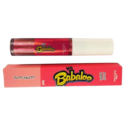 HOT FLOWERS Ice Babaloo Lip Gloss - Moisturizing Gloss with Coconut Oil - Hydrating & Flavored - 15g (Tutti Frutti) Beauty & Personal Care HOT FLOWERS