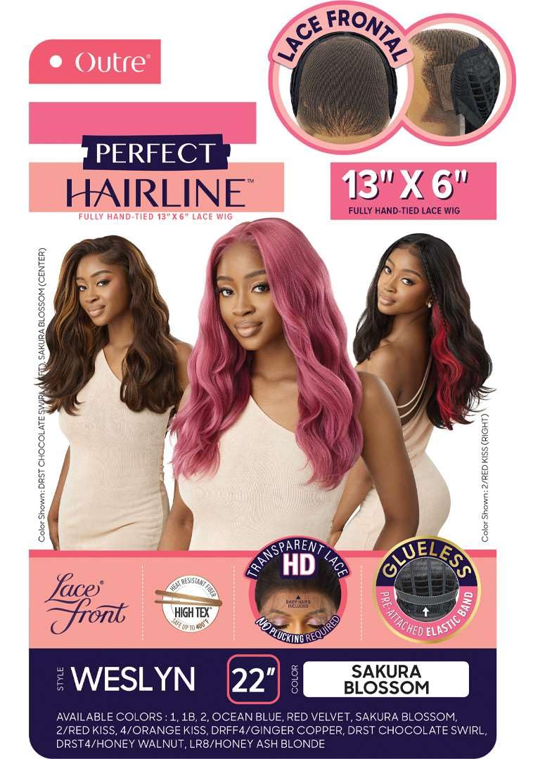 Outre Lace Front Wig - Perfect Hair Line 13X6 - Weslyn (DRST4/HONEY WALNUT)