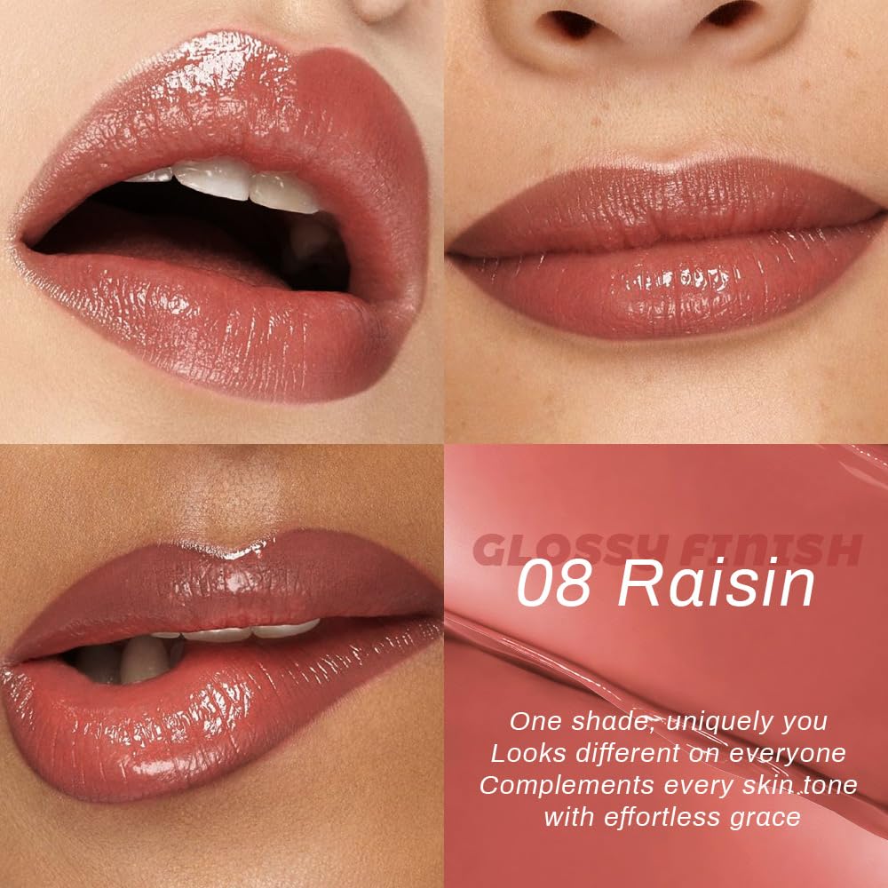 Kaely Raisin Honey Lipstick Tinted Lip Balm, Hydrating Shine Lipstick for Women Dry Lips, Moisturizing Nourishing Glossy Lip Gloss Stain Makeup, Sheer Beauty and Personal Care Kaely