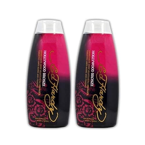 Lot 2 Ed Hardy Hollywood Bronze Indoor Tanning Lotion Accelerator Bronzer Dark Beauty & Personal Care ED HARDY