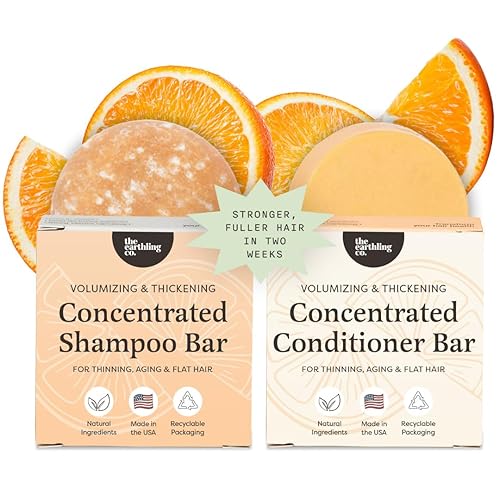 The Earthling Co. Shampoo & Conditioner Bar Set - Promote Hair Growth, Strengthen & Volumize All Types - Paraben & Sulfate Free Formula With Natural Beauty & Personal Care The Earthling Co.