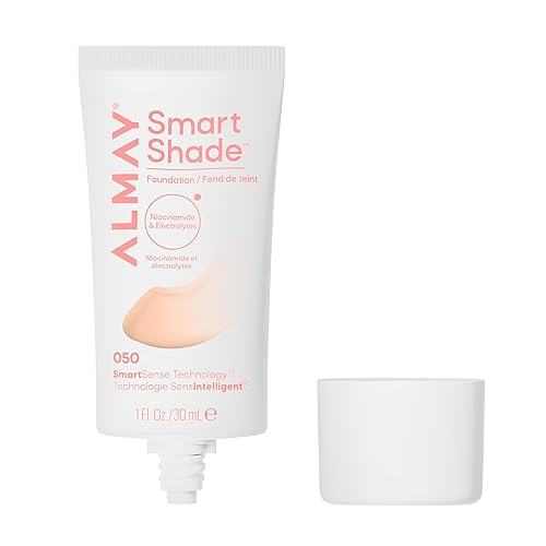 Almay Smart Shade™ Foundation, Oil-Free, Non-Comedogenic, Hypoallergenic, Vegan Face Makeup, 050 Fair, 1 fl oz Beauty & Personal Care Almay