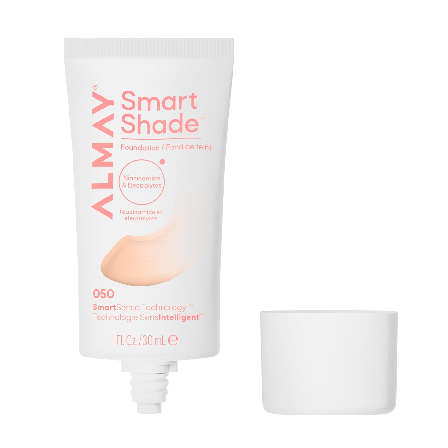 Almay Smart Shade™ Foundation, Oil-Free, Non-Comedogenic, Hypoallergenic, Vegan Face Makeup, 050 Fair, 1 fl oz Beauty & Personal Care Almay