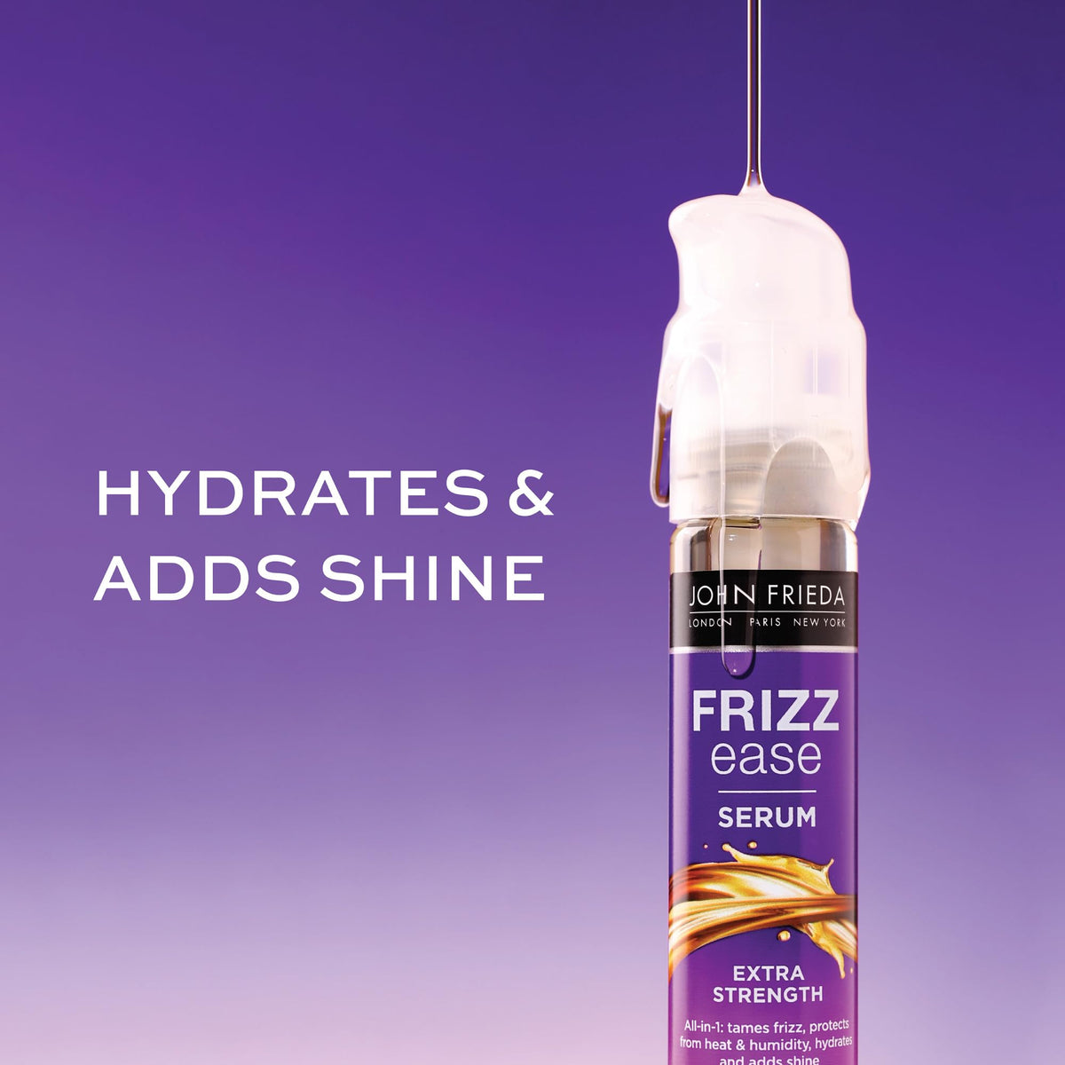 John Frieda Frizz Ease Extra Strength Hair Serum, Instantly Smooths for Healthy, Hydrated, Frizz-Free Hair, for Thick and Coarse Hair, with Argan + Beauty & Personal Care John Frieda