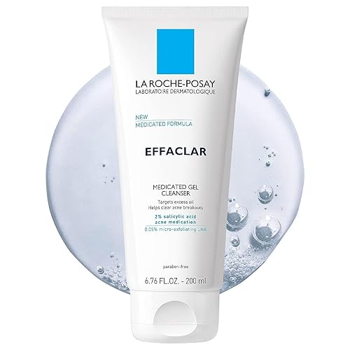 La Roche-Posay Effaclar Medicated Gel Cleanser, 2% Salicylic Acid Cleanser + LHA + Glycerin, Foaming Acne Face Wash, Helps Clear & Prevent Acne Beauty & Personal Care La Roche-Posay