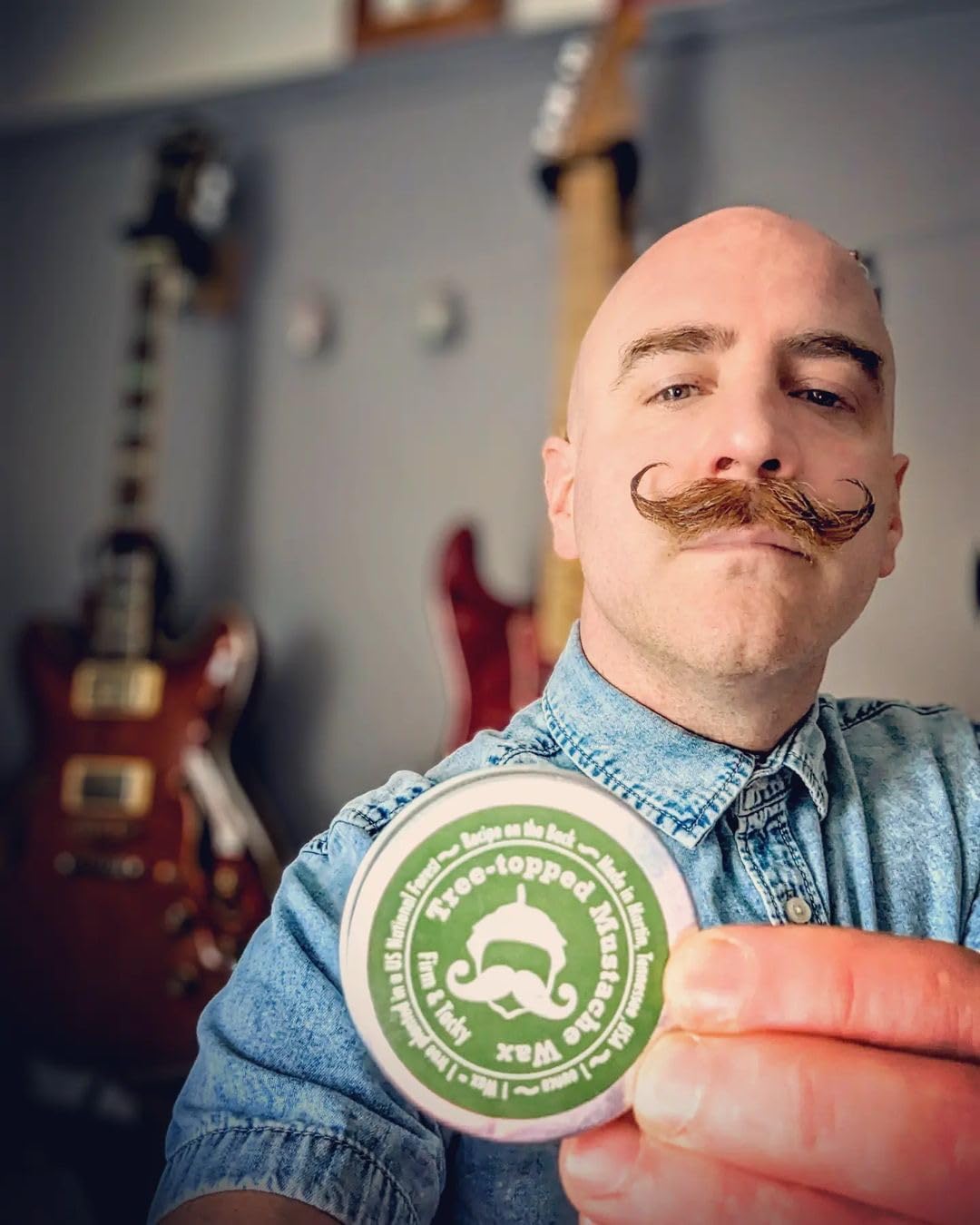 Green Beard Grmng Tree-Topped Mustache Wax for Men - Firm & Tacky Hold with Natural Beeswax & Hempseed Oil - Styles, Shapes & Controls 1 Ounce (Pack Beauty and Personal Care Green Beard Grmng