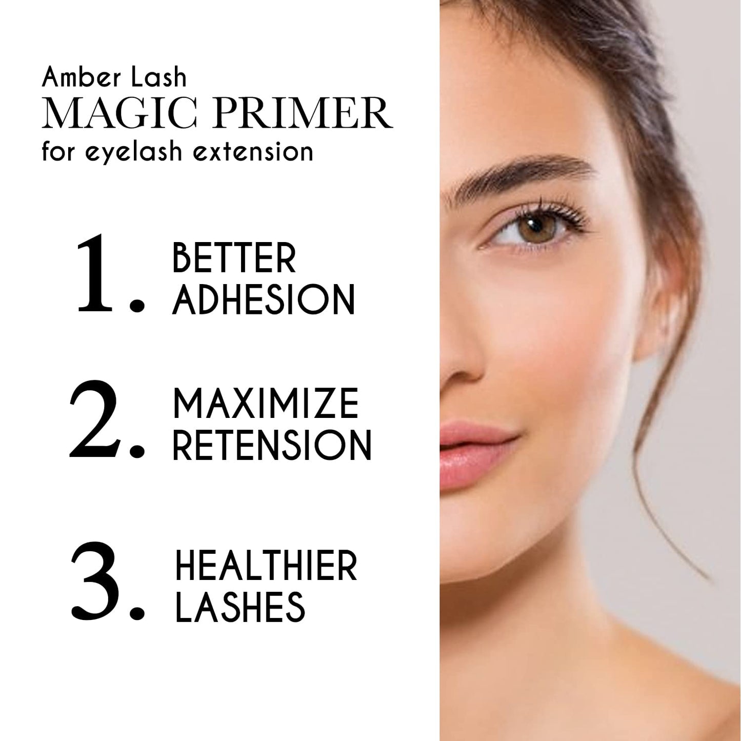 Amber Lash Magic Primer (6.0 fl.oz/180ml) Super Gentle Eyelash Extension Primer to Increases Adhesive Strength and Bonding Retention on Natural Beauty & Personal Care Amber Lash