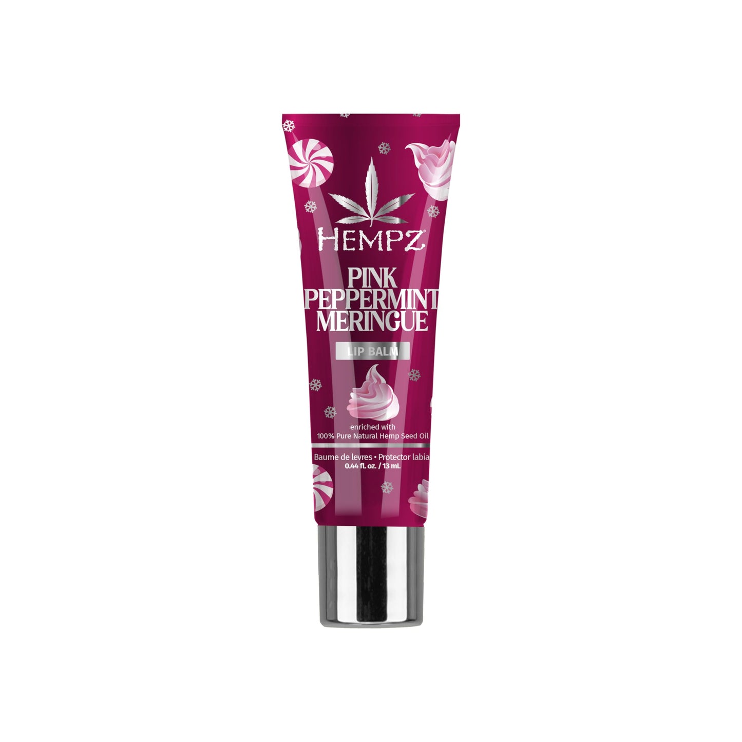 Hempz Pink Peppermint Meringue Lip Balm, Nourishing Lip Care, Limited Edition Gloss .44 fl.oz. Beauty & Personal Care Hempz