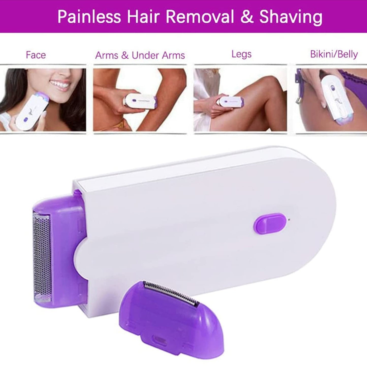 USB Rechargeable Painless Hair Removal Kit, Dual Use Women Hair Removal Tools, Touch Epilator Women, Induction Body Shaver for Bikini Legs Beauty and Personal Care YUYTE