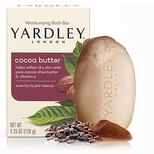 Yardley London Moisturizing Bath Bar, Cocoa Butter 4.0 Ounce (Pack Of 12), Cocoa Butter, 12 count Beauty & Personal Care Yardley