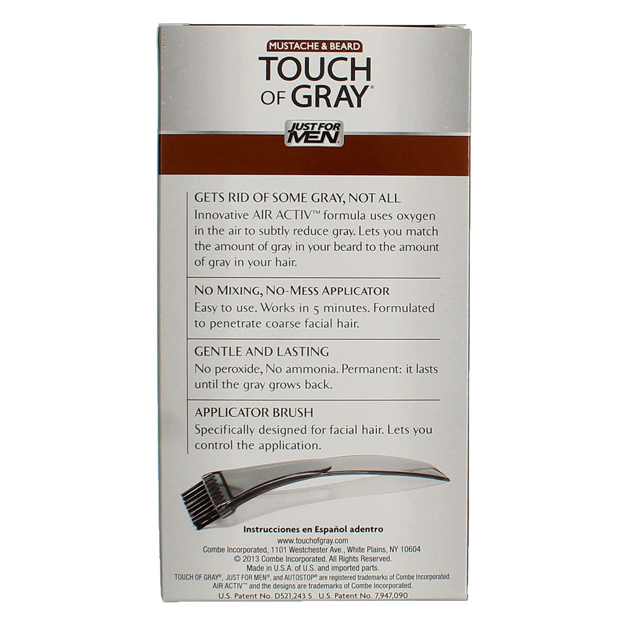 JUST FOR MEN Touch of Gray Hair Color, Mustache & Beard Kit, Light & Medium Brown B-25/35, 1 ea (Pack of 4) Beauty & Personal Care Just for Men
