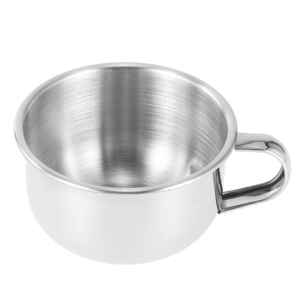 Semme Shaving Bowl, Stainless Steel Shave Cream Soap Bowl with Handle for Beard Cleaning, Smooth Surface, Lightweight and Durable Beauty and Personal Care Semme