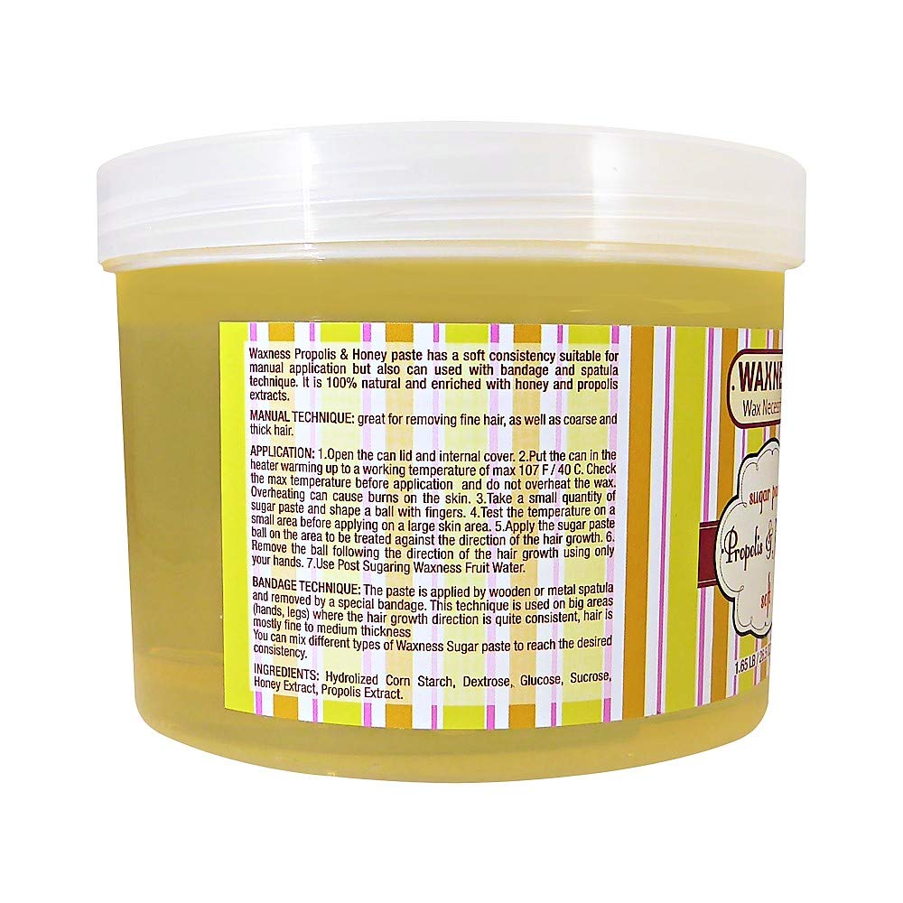 Waxness All Natural Soft Sugar Paste 1.6 lb (750 g) - Sugaring Paste for Manual & Strip Technique, Honey & Propolis, Professional Use - Made in Italy Beauty and Personal Care Waxness
