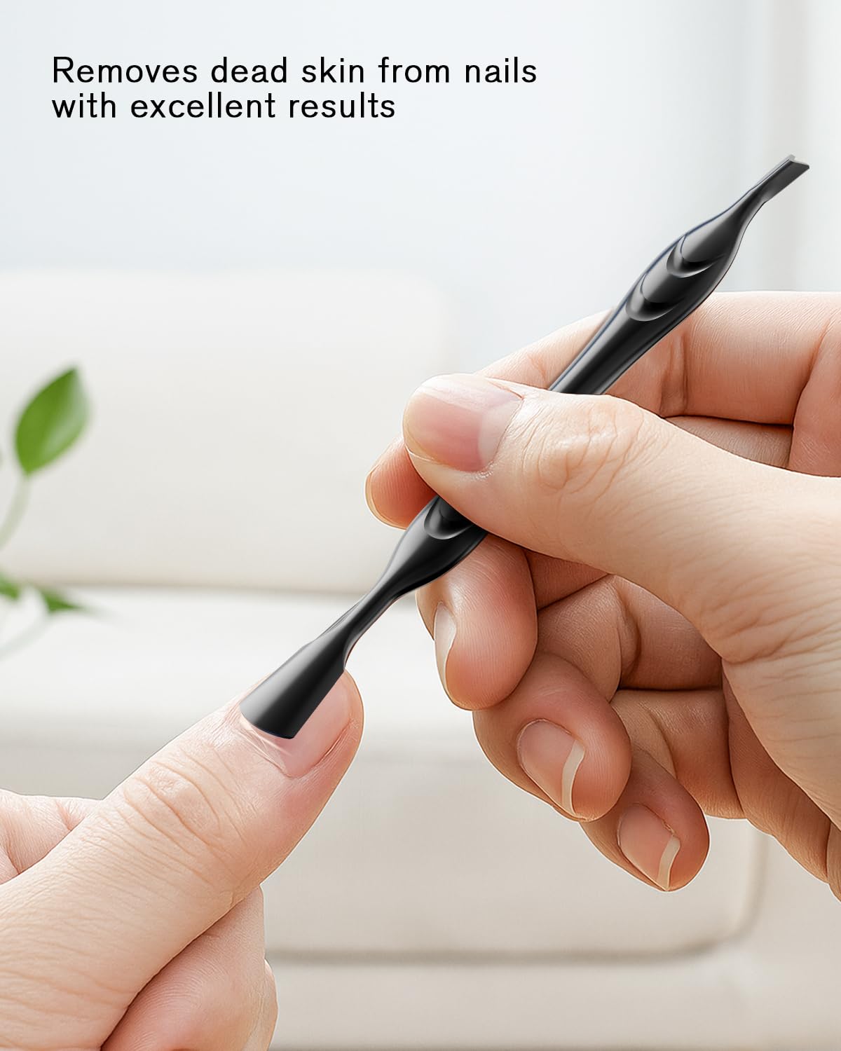 FERYES Cuticle Pusher with Fork, 2-in-1 Cuticle Trimmer Nail Care Tool, Stainless Steel Cuticle Remover Tool for Manicures and Pedicures -Black Beauty and Personal Care FERYES