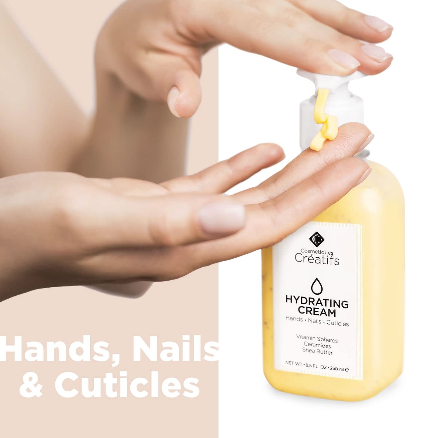 Cosmétiques Créatifs Moisturizing Hand Cream for Dry, Cracked Hands, Nails and Cuticles - 8.5 fl. oz. - Anti-Aging Skin Moisturizer with Vitamin E Beauty & Personal Care Cosmétiques Créatifs
