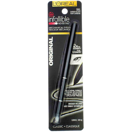 L’Oreal ParisInfallible Never Fail Eyeliner, Carbon Black [591], 0.08 oz