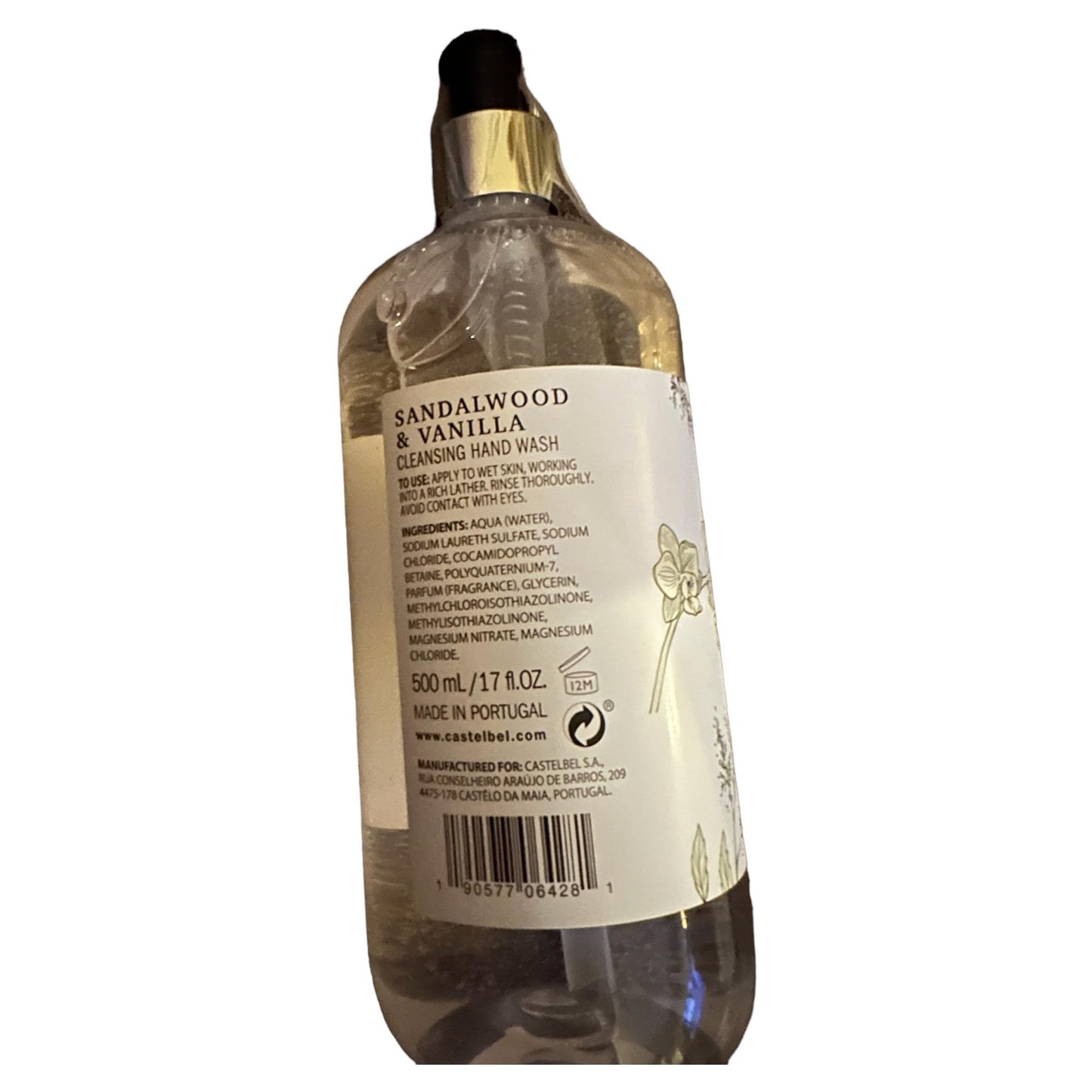 Castelbel Hand Wash Sandalwood Vanilla 17 fl oz Beauty & Personal Care Castelbel Porto