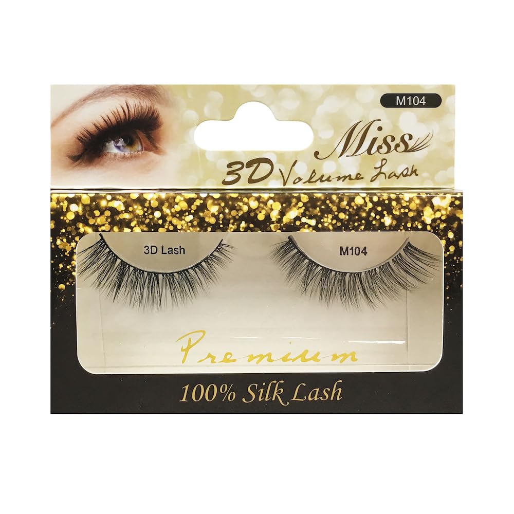 "4 Pairs" Miss Lashes 3D Volume lash M104 Beauty & Personal Care Miss Lash
