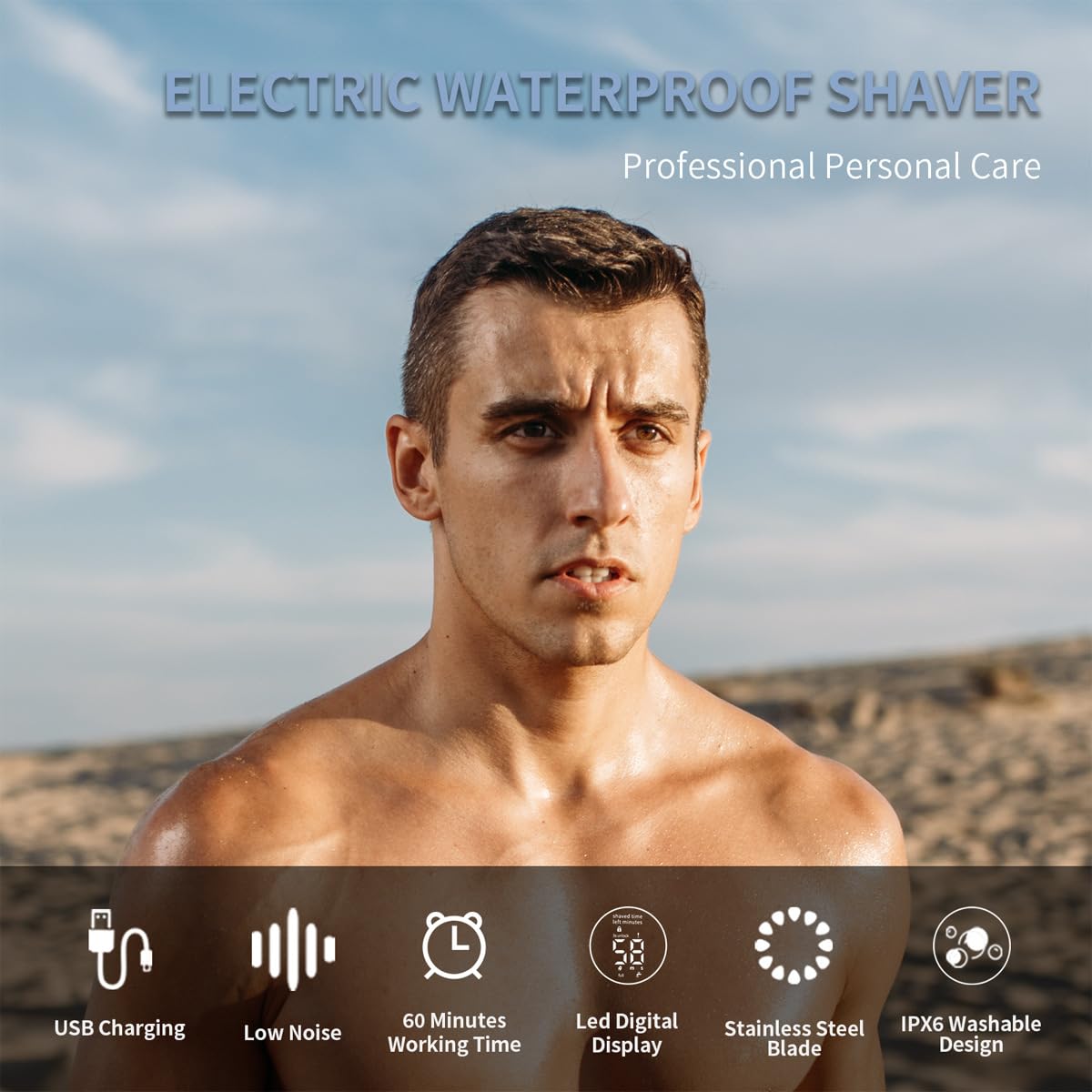 Dioche Hair Trimmer for Men, Hair Clipper, Brush Cut Hair Clipper Self Service Intelligent Hairdresser Electric Charging Long Endurance, Beard Trimmer Beauty and Personal Care Dioche