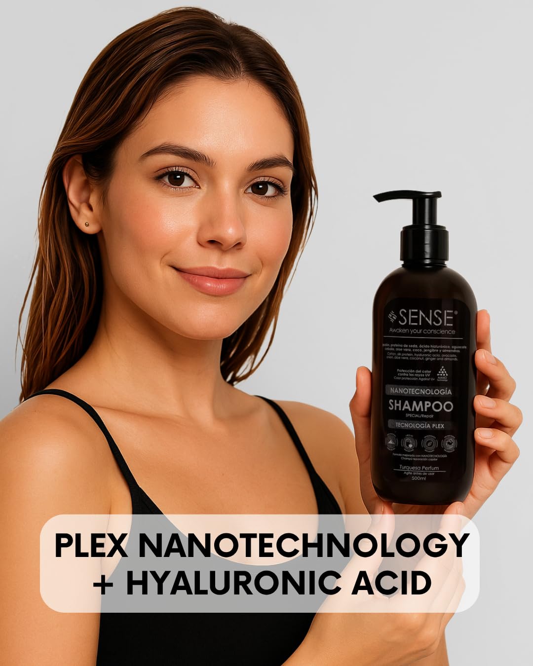 SENSE AWAKEN YOUR CONSCIENCE Nanotech Plex Repair Shampoo & Conditioner Set - Bond Restoration with Hyaluronic Acid, Coconut, Ginger & Q10 - 2 x 500 Beauty & Personal Care SENSE AWAKEN YOUR CONSCIENCE