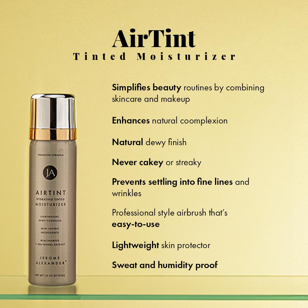 Jerome Alexander MagicMinerals AirTint Tinted Moisturizer AirBrush Spray Light | Tinted Moisturizer Spray with Anti-Aging Ingredients | Medium Dark Beauty & Personal Care Jerome Alexander