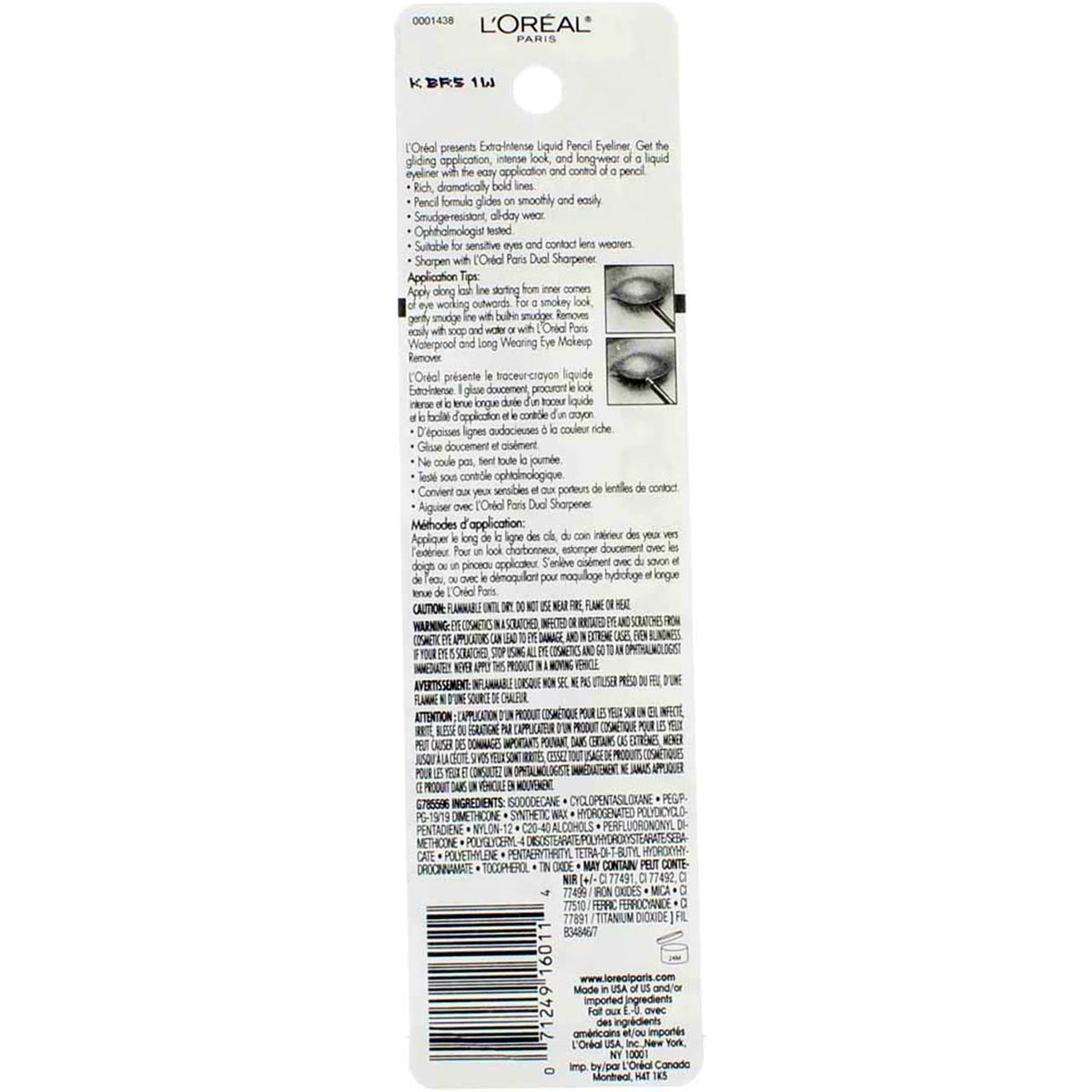 L'Oréal Paris Extra-Intense Pencil Eyeliner, 798 Black (Pack of 2) Beauty & Personal Care L'Oreal Paris