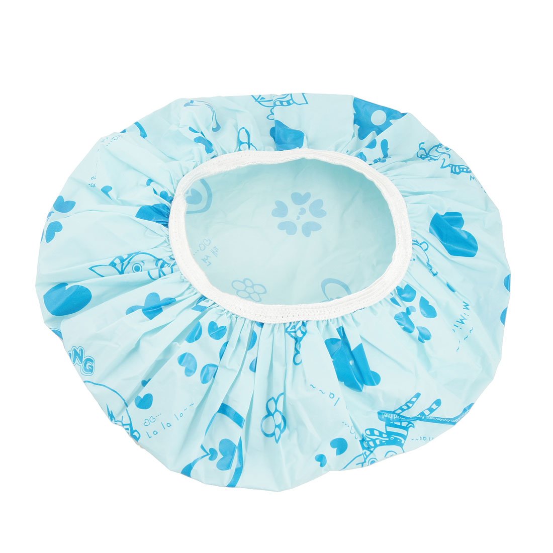 Ruilogod Women Water Resistant Elastic Band Floral Spa Shower Cap Bath Hat Light Blue 2 Pcs (id: fef b4d 41b 443 b5f Beauty and Personal Care Ruilogod