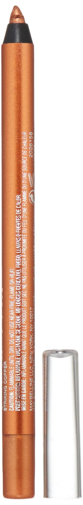 Maybelline New York Eyestudio Lasting Drama Waterproof Gel Pencil, Striking Copper, 0.037 Ounce