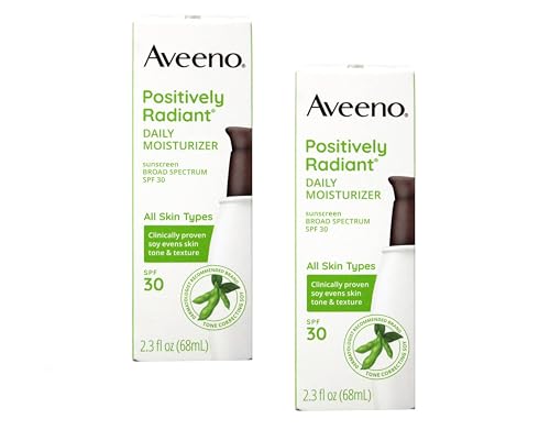 Aveeno Active Naturals Positively Radiant Daily Moisturizer SPF-30, UVA/UVB Sunscreen, 2.5-Ounce Bottles (Pack of 2) Beauty & Personal Care Aveeno