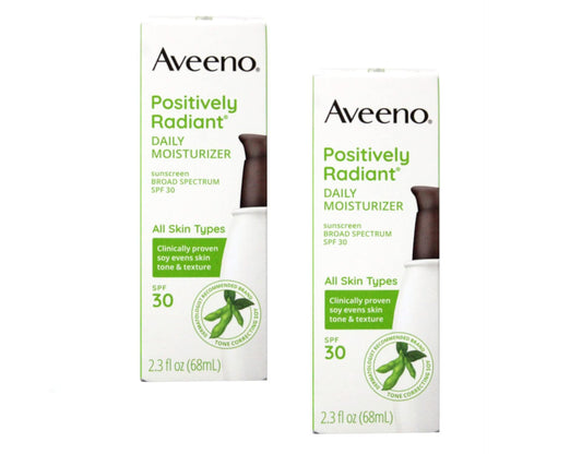 Aveeno Active Naturals Positively Radiant Daily Moisturizer SPF-30, UVA/UVB Sunscreen, 2.5-Ounce Bottles (Pack of 2) Beauty & Personal Care Aveeno